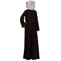 Emirates Umbrella abaya with embroidery work- Coffee Brown